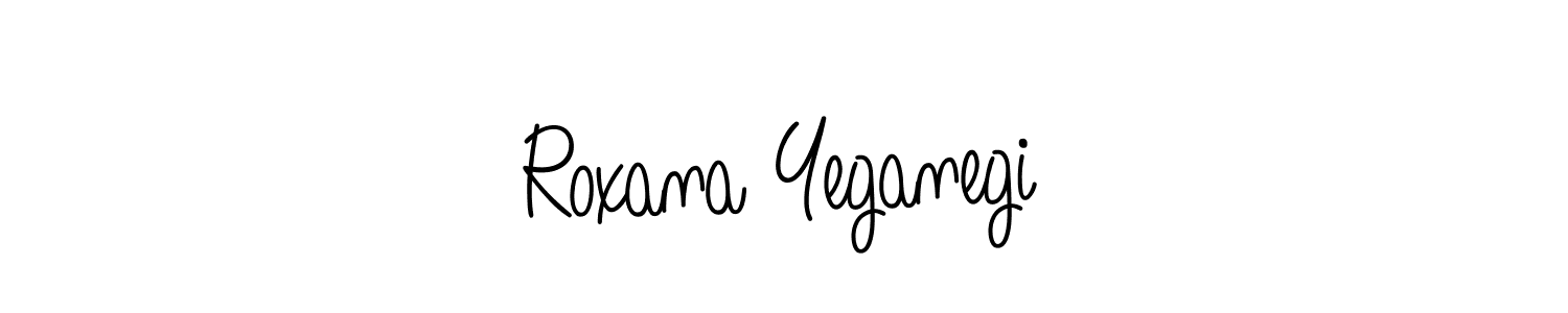 Make a beautiful signature design for name Roxana Yeganegi. With this signature (Angelique-Rose-font-FFP) style, you can create a handwritten signature for free. Roxana Yeganegi signature style 5 images and pictures png