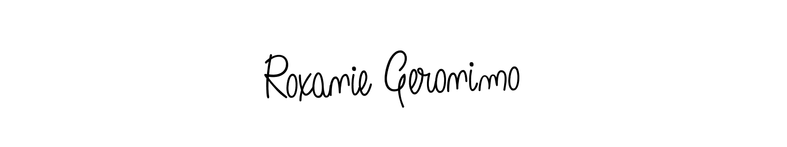 How to make Roxanie Geronimo signature? Angelique-Rose-font-FFP is a professional autograph style. Create handwritten signature for Roxanie Geronimo name. Roxanie Geronimo signature style 5 images and pictures png