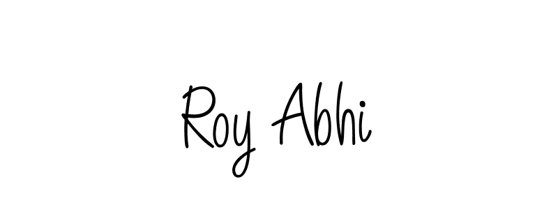 You should practise on your own different ways (Angelique-Rose-font-FFP) to write your name (Roy Abhi) in signature. don't let someone else do it for you. Roy Abhi signature style 5 images and pictures png