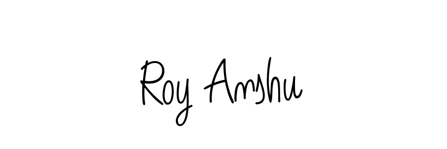 Roy Anshu stylish signature style. Best Handwritten Sign (Angelique-Rose-font-FFP) for my name. Handwritten Signature Collection Ideas for my name Roy Anshu. Roy Anshu signature style 5 images and pictures png