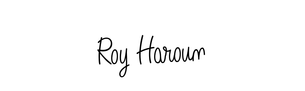 Roy Haroun stylish signature style. Best Handwritten Sign (Angelique-Rose-font-FFP) for my name. Handwritten Signature Collection Ideas for my name Roy Haroun. Roy Haroun signature style 5 images and pictures png