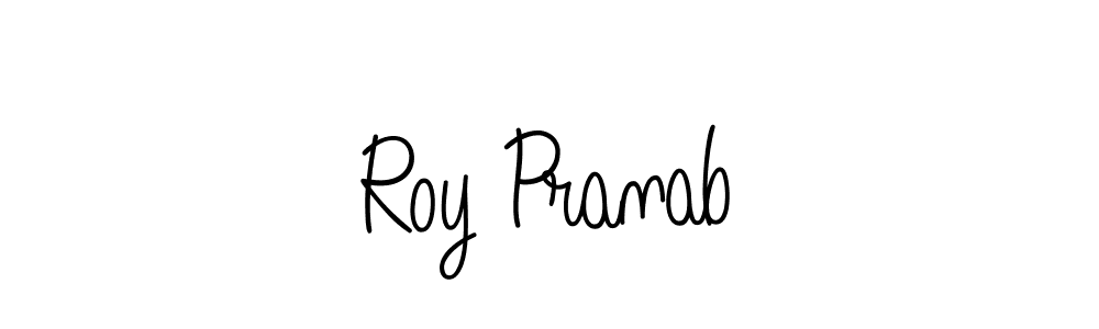 You should practise on your own different ways (Angelique-Rose-font-FFP) to write your name (Roy Pranab) in signature. don't let someone else do it for you. Roy Pranab signature style 5 images and pictures png