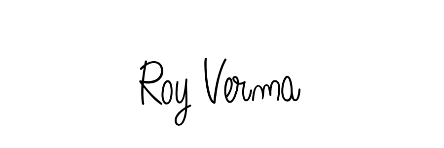 The best way (Angelique-Rose-font-FFP) to make a short signature is to pick only two or three words in your name. The name Roy Verma include a total of six letters. For converting this name. Roy Verma signature style 5 images and pictures png