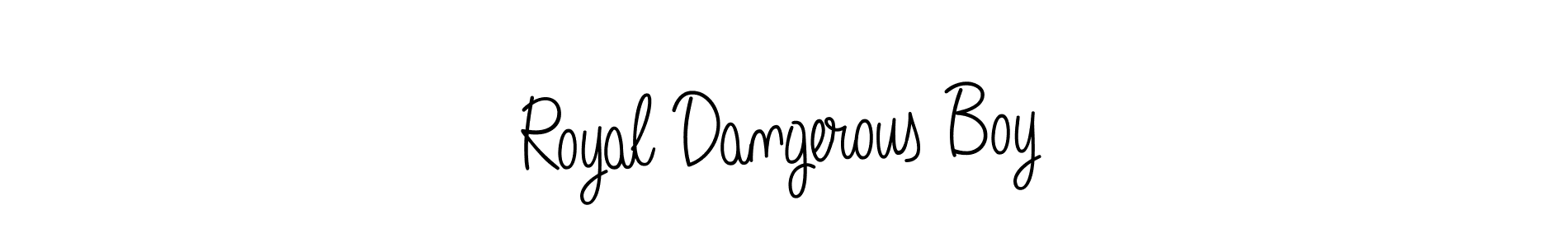 How to make Royal Dangerous Boy name signature. Use Angelique-Rose-font-FFP style for creating short signs online. This is the latest handwritten sign. Royal Dangerous Boy signature style 5 images and pictures png