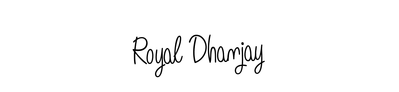 How to make Royal Dhanjay name signature. Use Angelique-Rose-font-FFP style for creating short signs online. This is the latest handwritten sign. Royal Dhanjay signature style 5 images and pictures png