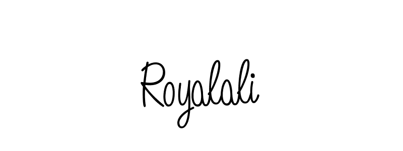 Design your own signature with our free online signature maker. With this signature software, you can create a handwritten (Angelique-Rose-font-FFP) signature for name Royalali. Royalali signature style 5 images and pictures png