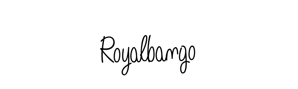You should practise on your own different ways (Angelique-Rose-font-FFP) to write your name (Royalbango) in signature. don't let someone else do it for you. Royalbango signature style 5 images and pictures png