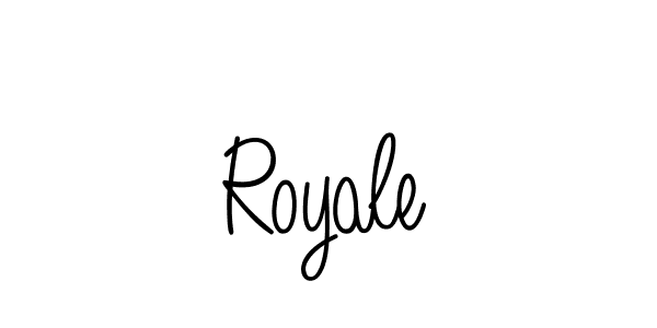Use a signature maker to create a handwritten signature online. With this signature software, you can design (Angelique-Rose-font-FFP) your own signature for name Royale. Royale signature style 5 images and pictures png