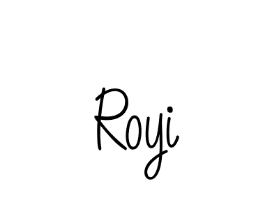 Use a signature maker to create a handwritten signature online. With this signature software, you can design (Angelique-Rose-font-FFP) your own signature for name Royi. Royi signature style 5 images and pictures png