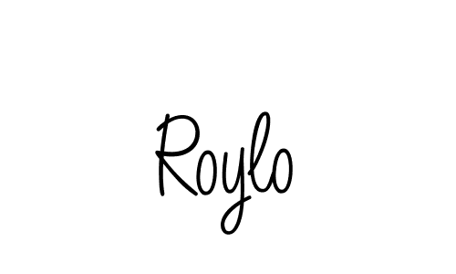 Roylo stylish signature style. Best Handwritten Sign (Angelique-Rose-font-FFP) for my name. Handwritten Signature Collection Ideas for my name Roylo. Roylo signature style 5 images and pictures png