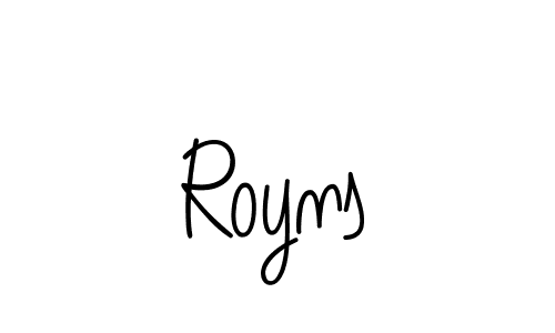 How to make Royns signature? Angelique-Rose-font-FFP is a professional autograph style. Create handwritten signature for Royns name. Royns signature style 5 images and pictures png