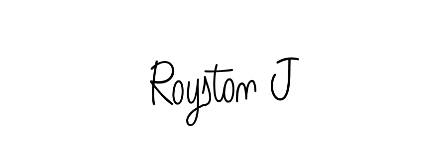Create a beautiful signature design for name Royston J. With this signature (Angelique-Rose-font-FFP) fonts, you can make a handwritten signature for free. Royston J signature style 5 images and pictures png