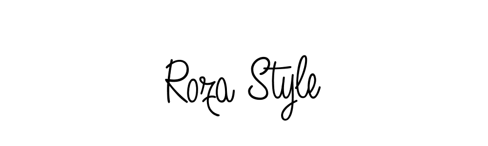 You should practise on your own different ways (Angelique-Rose-font-FFP) to write your name (Roza Style) in signature. don't let someone else do it for you. Roza Style signature style 5 images and pictures png