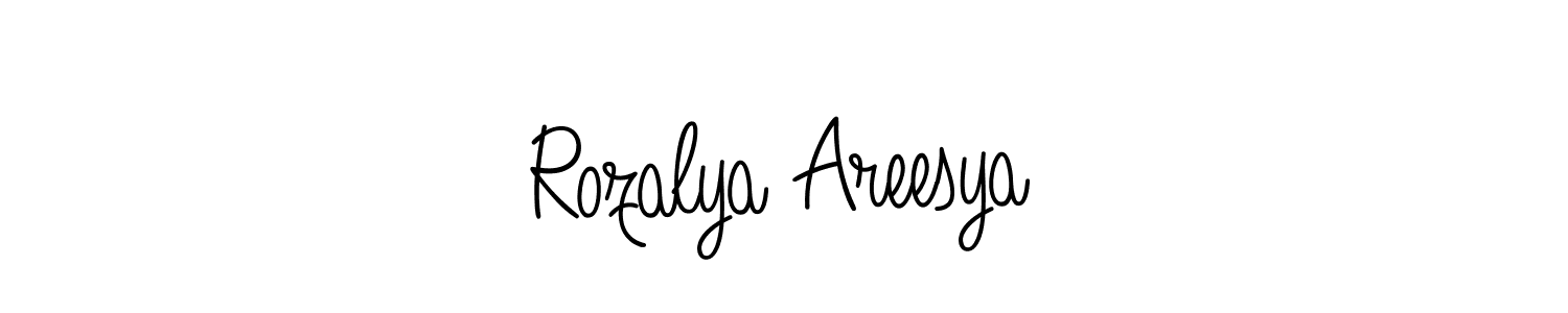 Design your own signature with our free online signature maker. With this signature software, you can create a handwritten (Angelique-Rose-font-FFP) signature for name Rozalya Areesya. Rozalya Areesya signature style 5 images and pictures png