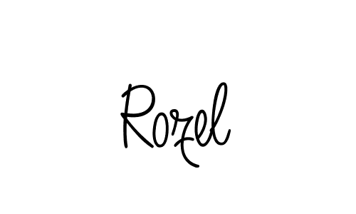 Best and Professional Signature Style for Rozel. Angelique-Rose-font-FFP Best Signature Style Collection. Rozel signature style 5 images and pictures png