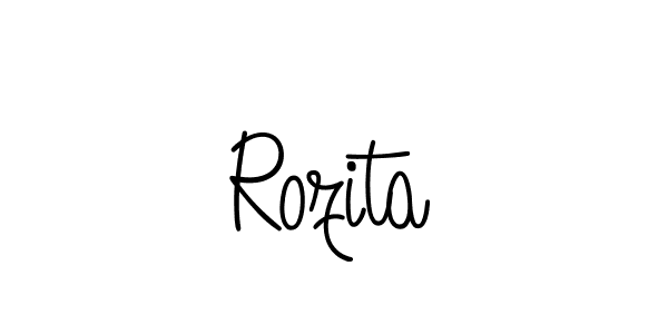 The best way (Angelique-Rose-font-FFP) to make a short signature is to pick only two or three words in your name. The name Rozita include a total of six letters. For converting this name. Rozita signature style 5 images and pictures png