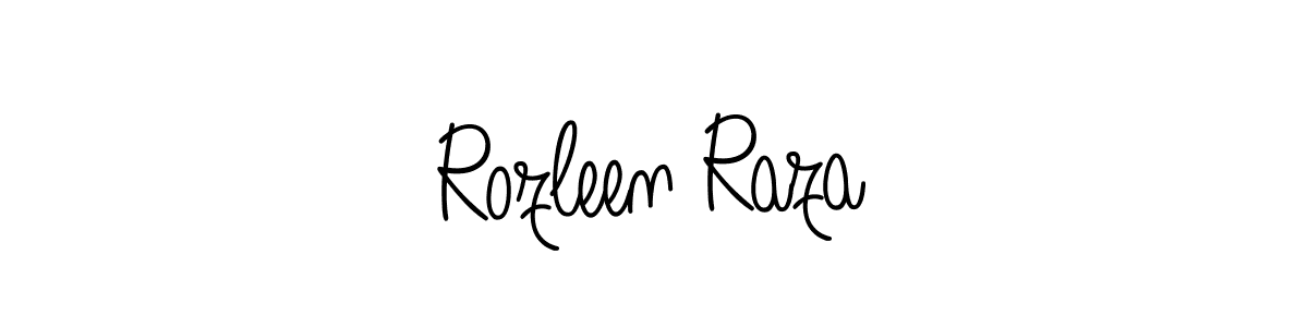 Rozleen Raza stylish signature style. Best Handwritten Sign (Angelique-Rose-font-FFP) for my name. Handwritten Signature Collection Ideas for my name Rozleen Raza. Rozleen Raza signature style 5 images and pictures png