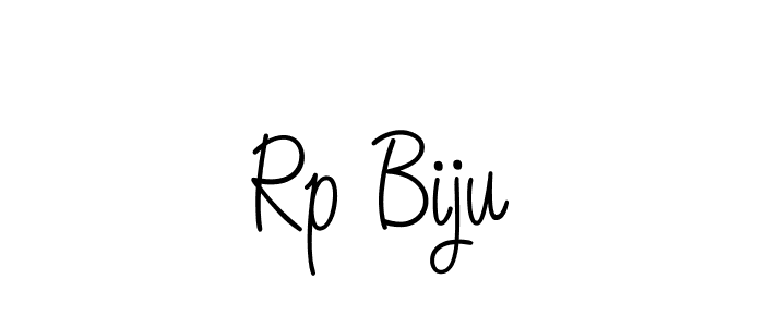 You should practise on your own different ways (Angelique-Rose-font-FFP) to write your name (Rp Biju) in signature. don't let someone else do it for you. Rp Biju signature style 5 images and pictures png