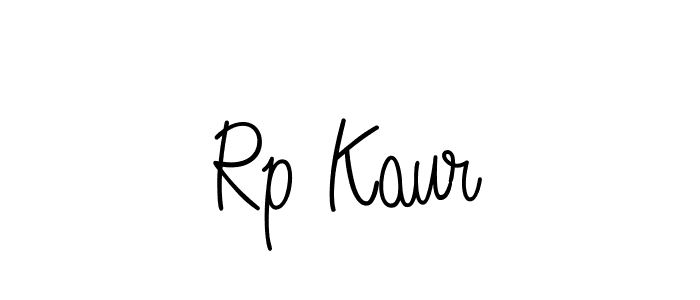 Design your own signature with our free online signature maker. With this signature software, you can create a handwritten (Angelique-Rose-font-FFP) signature for name Rp Kaur. Rp Kaur signature style 5 images and pictures png