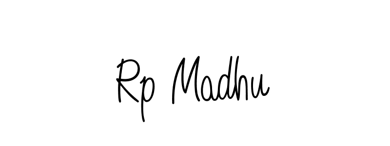 Rp Madhu stylish signature style. Best Handwritten Sign (Angelique-Rose-font-FFP) for my name. Handwritten Signature Collection Ideas for my name Rp Madhu. Rp Madhu signature style 5 images and pictures png