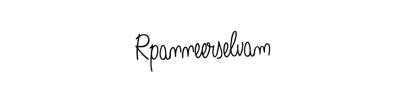 How to make Rpanneerselvam name signature. Use Angelique-Rose-font-FFP style for creating short signs online. This is the latest handwritten sign. Rpanneerselvam signature style 5 images and pictures png