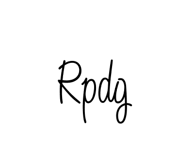 Make a beautiful signature design for name Rpdg. With this signature (Angelique-Rose-font-FFP) style, you can create a handwritten signature for free. Rpdg signature style 5 images and pictures png