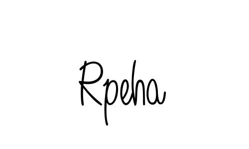 Make a beautiful signature design for name Rpeha. With this signature (Angelique-Rose-font-FFP) style, you can create a handwritten signature for free. Rpeha signature style 5 images and pictures png