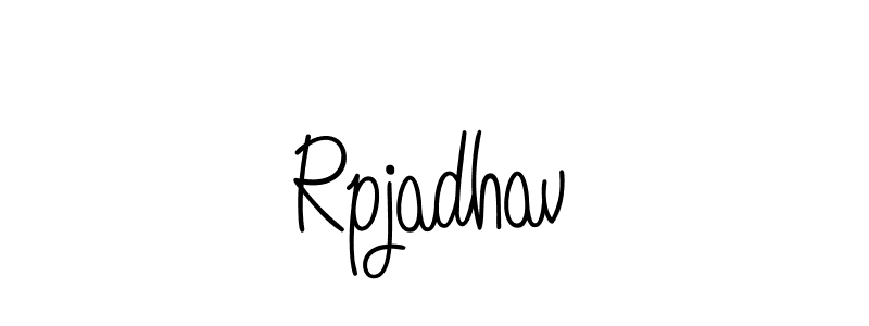 Use a signature maker to create a handwritten signature online. With this signature software, you can design (Angelique-Rose-font-FFP) your own signature for name Rpjadhav. Rpjadhav signature style 5 images and pictures png