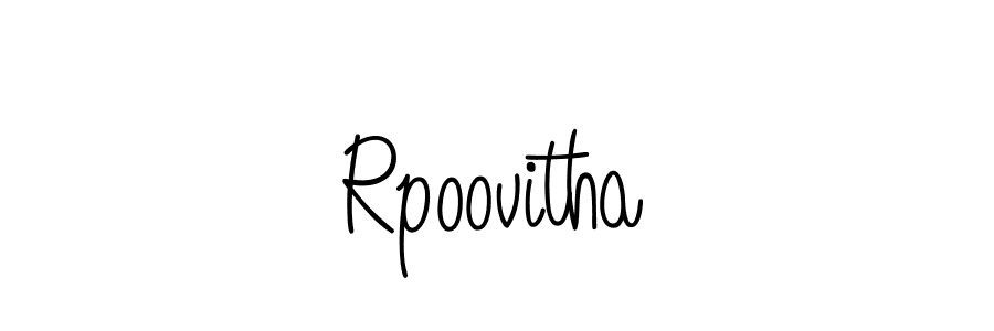 How to make Rpoovitha signature? Angelique-Rose-font-FFP is a professional autograph style. Create handwritten signature for Rpoovitha name. Rpoovitha signature style 5 images and pictures png