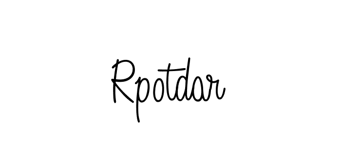 How to make Rpotdar name signature. Use Angelique-Rose-font-FFP style for creating short signs online. This is the latest handwritten sign. Rpotdar signature style 5 images and pictures png