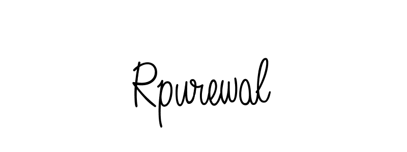 Design your own signature with our free online signature maker. With this signature software, you can create a handwritten (Angelique-Rose-font-FFP) signature for name Rpurewal. Rpurewal signature style 5 images and pictures png