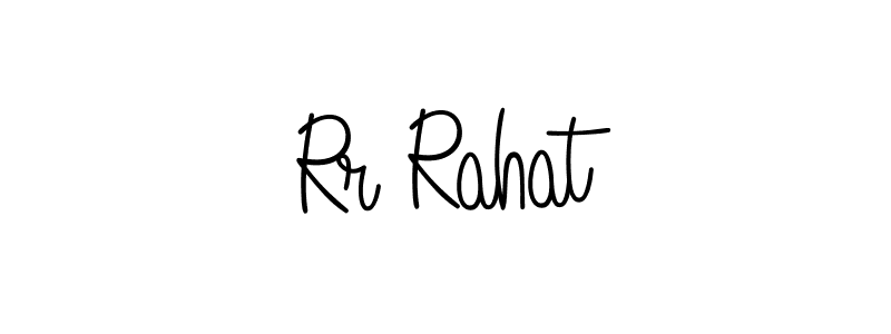 Make a beautiful signature design for name Rr Rahat. With this signature (Angelique-Rose-font-FFP) style, you can create a handwritten signature for free. Rr Rahat signature style 5 images and pictures png