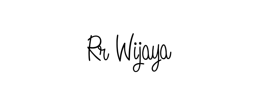 How to make Rr Wijaya name signature. Use Angelique-Rose-font-FFP style for creating short signs online. This is the latest handwritten sign. Rr Wijaya signature style 5 images and pictures png