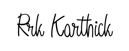 Express your personality with a custom Rrk Karthick signature crafted with Angelique-Rose-font-FFP typography. Free transparent PNG download available. Rrk Karthick signature style 5 images and pictures png