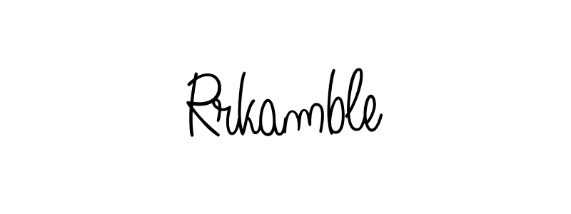 You should practise on your own different ways (Angelique-Rose-font-FFP) to write your name (Rrkamble) in signature. don't let someone else do it for you. Rrkamble signature style 5 images and pictures png