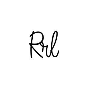 The best way (Angelique-Rose-font-FFP) to make a short signature is to pick only two or three words in your name. The name Rrl include a total of six letters. For converting this name. Rrl signature style 5 images and pictures png