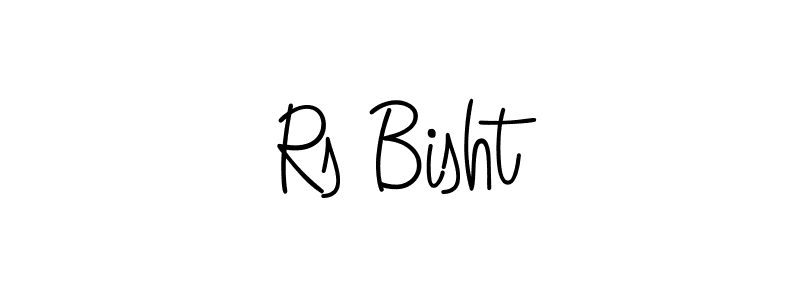 Rs Bisht stylish signature style. Best Handwritten Sign (Angelique-Rose-font-FFP) for my name. Handwritten Signature Collection Ideas for my name Rs Bisht. Rs Bisht signature style 5 images and pictures png