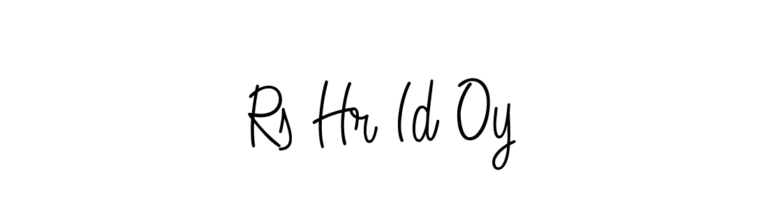 Use a signature maker to create a handwritten signature online. With this signature software, you can design (Angelique-Rose-font-FFP) your own signature for name Rs Hr Id Oy. Rs Hr Id Oy signature style 5 images and pictures png