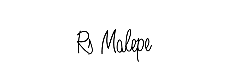 Create a beautiful signature design for name Rs Malepe. With this signature (Angelique-Rose-font-FFP) fonts, you can make a handwritten signature for free. Rs Malepe signature style 5 images and pictures png