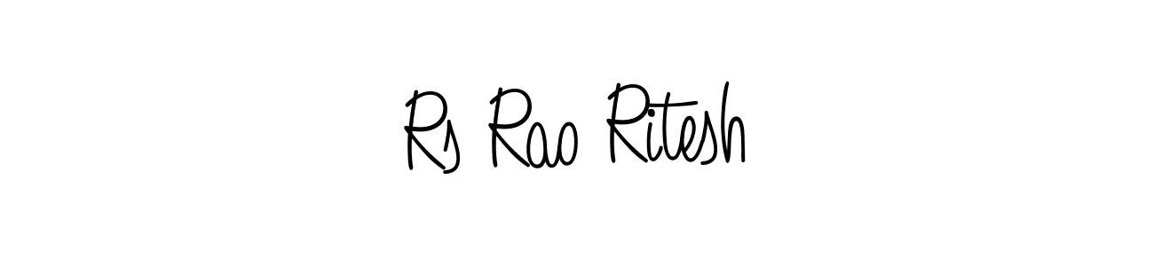 Create a beautiful signature design for name Rs Rao Ritesh. With this signature (Angelique-Rose-font-FFP) fonts, you can make a handwritten signature for free. Rs Rao Ritesh signature style 5 images and pictures png