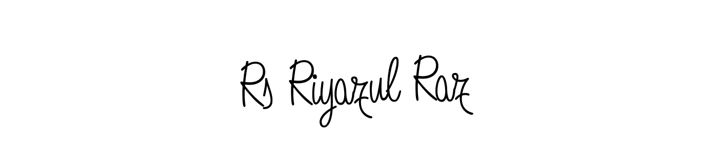 if you are searching for the best signature style for your name Rs Riyazul Raz. so please give up your signature search. here we have designed multiple signature styles  using Angelique-Rose-font-FFP. Rs Riyazul Raz signature style 5 images and pictures png