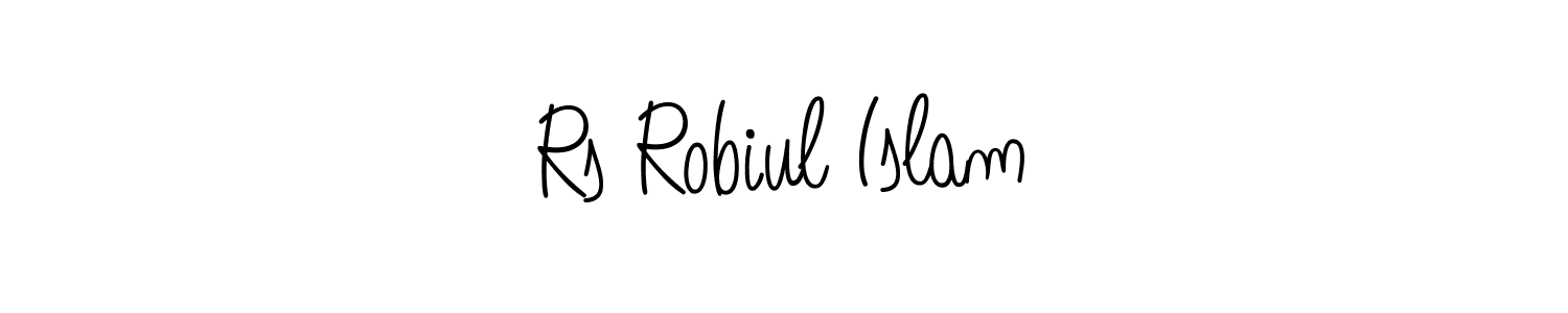How to make Rs Robiul Islam name signature. Use Angelique-Rose-font-FFP style for creating short signs online. This is the latest handwritten sign. Rs Robiul Islam signature style 5 images and pictures png