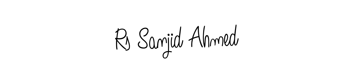 You should practise on your own different ways (Angelique-Rose-font-FFP) to write your name (Rs Sanjid Ahmed) in signature. don't let someone else do it for you. Rs Sanjid Ahmed signature style 5 images and pictures png