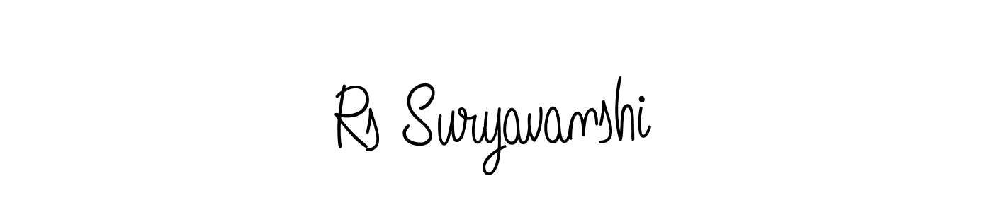 How to make Rs Suryavanshi signature? Angelique-Rose-font-FFP is a professional autograph style. Create handwritten signature for Rs Suryavanshi name. Rs Suryavanshi signature style 5 images and pictures png