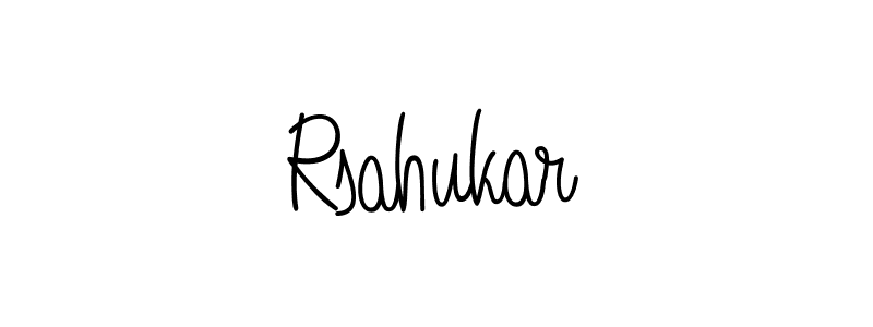 Make a beautiful signature design for name Rsahukar. With this signature (Angelique-Rose-font-FFP) style, you can create a handwritten signature for free. Rsahukar signature style 5 images and pictures png