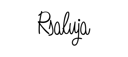 A classic penmanship look for Rsaluja. The Angelique-Rose-font-FFP font brings timeless elegance and confidence to every signed document. Rsaluja signature style 5 images and pictures png