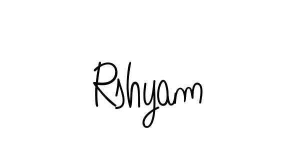 You should practise on your own different ways (Angelique-Rose-font-FFP) to write your name (Rshyam) in signature. don't let someone else do it for you. Rshyam signature style 5 images and pictures png