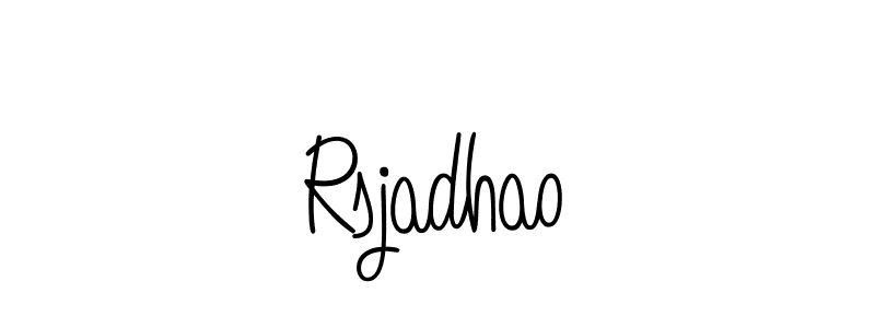 Design your own signature with our free online signature maker. With this signature software, you can create a handwritten (Angelique-Rose-font-FFP) signature for name Rsjadhao. Rsjadhao signature style 5 images and pictures png