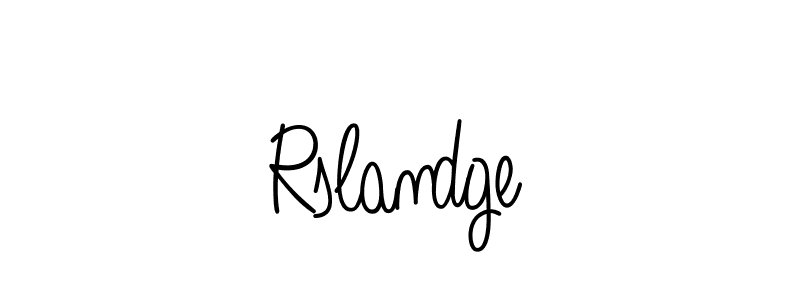 Make a beautiful signature design for name Rslandge. With this signature (Angelique-Rose-font-FFP) style, you can create a handwritten signature for free. Rslandge signature style 5 images and pictures png