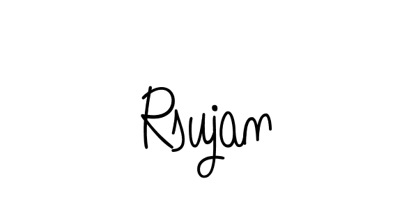 You should practise on your own different ways (Angelique-Rose-font-FFP) to write your name (Rsujan) in signature. don't let someone else do it for you. Rsujan signature style 5 images and pictures png